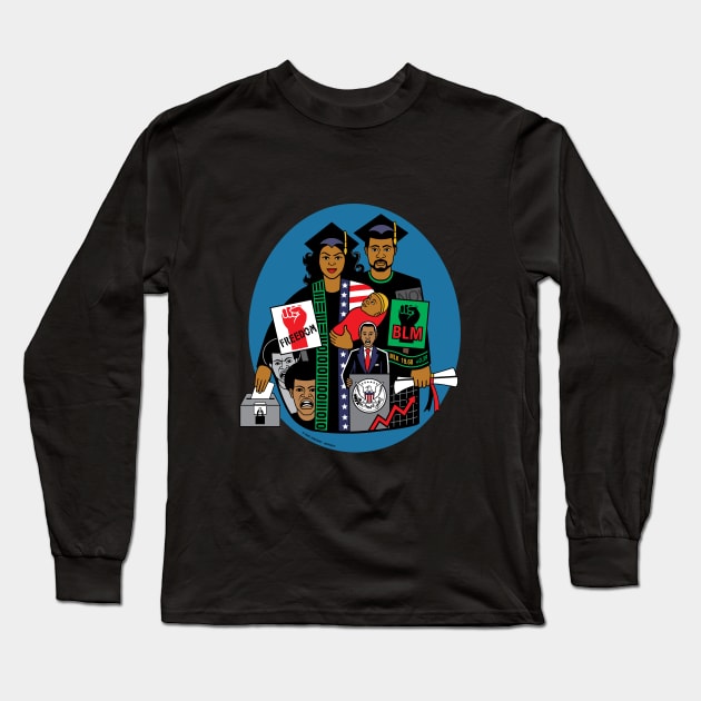 The Black Experience Long Sleeve T-Shirt by Mindscaping